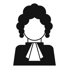 Poster - Judge person icon. Simple illustration of judge person vector icon for web design isolated on white background