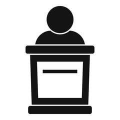 Poster - Criminal tribune icon. Simple illustration of criminal tribune vector icon for web design isolated on white background