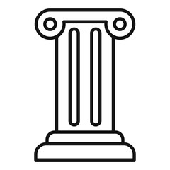 Poster - Justice column icon. Outline justice column vector icon for web design isolated on white background