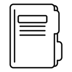 Poster - Police criminal folder icon. Outline police criminal folder vector icon for web design isolated on white background