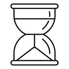 Poster - Hourglass icon. Outline hourglass vector icon for web design isolated on white background