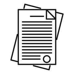 Poster - police documents icon. outline police documents vector icon for web design isolated on white backgro