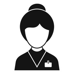 Poster - female nurse icon. simple illustration of female nurse vector icon for web design isolated on white 