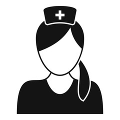 Sticker - Professional nurse icon. Simple illustration of professional nurse vector icon for web design isolated on white background