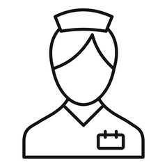 Poster - nurse worker icon. outline nurse worker vector icon for web design isolated on white background