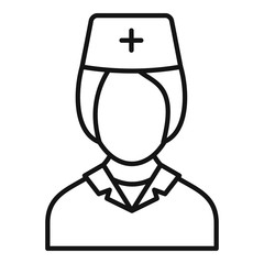 Poster - nurse character icon. outline nurse character vector icon for web design isolated on white backgroun