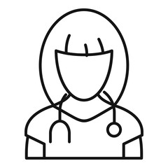 Poster - Job nurse icon. Outline job nurse vector icon for web design isolated on white background