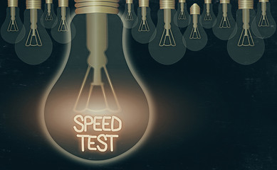 Poster - Text sign showing Speed Test. Business photo text psychological test for the maximum speed of performing a task