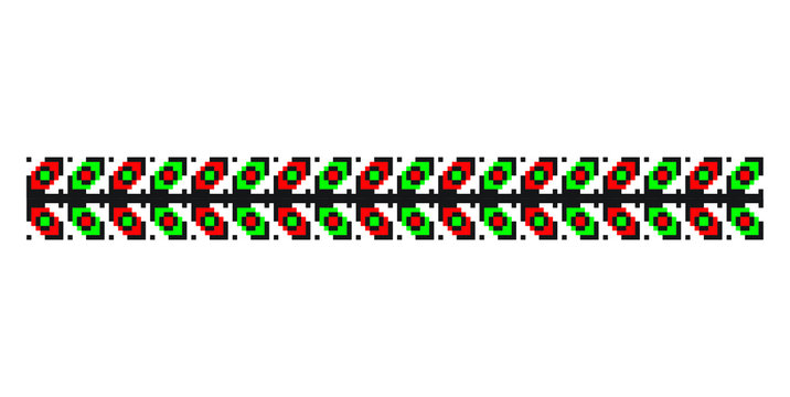 Traditional Romanian folk art knitted embroidery pattern
