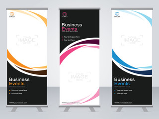 Business banner roll up set,standee banner template,Modern banner.