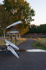 Kayaks at Spencer Island, WA, USA