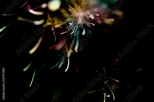 線香花火虹色加工stock Photo Adobe Stock