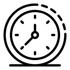 Poster - Watch hour icon. Outline watch hour vector icon for web design isolated on white background
