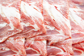 Poster - Freshness sliced raw beef in food container