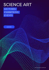 Futuristic background with dynamic particles