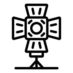Poster - Video spot light icon. Outline video spot light vector icon for web design isolated on white background