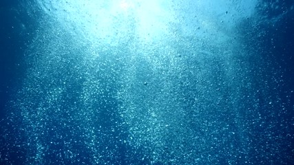 air bubbles underwater  bubbles coming up to the surface blue water ocean scenery