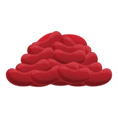 Poster - Dry red beans icon. Cartoon of dry red beans vector icon for web design isolated on white background