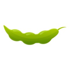 Poster - Whole green bean icon. Cartoon of whole green bean vector icon for web design isolated on white background