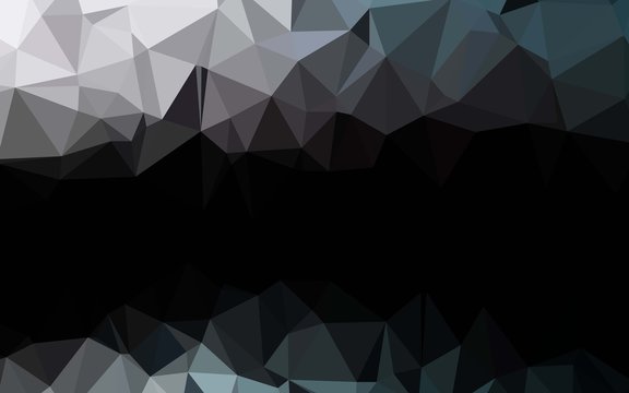 Dark BLUE vector polygonal background. A sample with polygonal shapes. Triangular pattern for your business design.