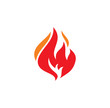 Fire related icon on background for graphic and web design. Creative illustration concept symbol for web or mobile app