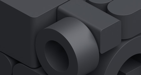 Poster - Abstract 3d render, modern background, graphic design