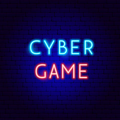 Sticker - Cyber Game Neon Text