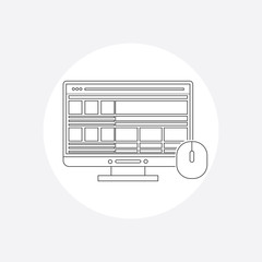 Fototapete - computer Workplace icon