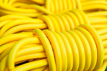 Full Frame Shot Of Yellow Cables