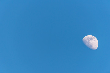 Wall Mural - Three Quarter Moon in a Blue Sky