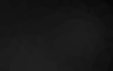  Dark Black vector abstract polygonal texture. Geometric illustration in Origami style with gradient. Completely new template for your business design.