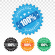 © Moch Solikin - 100 percent customer satisfaction seal with transparent background.