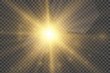 © timchig - Glow isolated white transparent light effect set, lens flare, explosion, glitter, line, sun flash, spark and stars. Abstract special effect element design. Shine ray with lighting, sparkling round