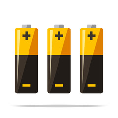 Wall Mural - Batteries vector isolated illustration