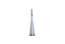 Soviet Space Rocket On A White Background