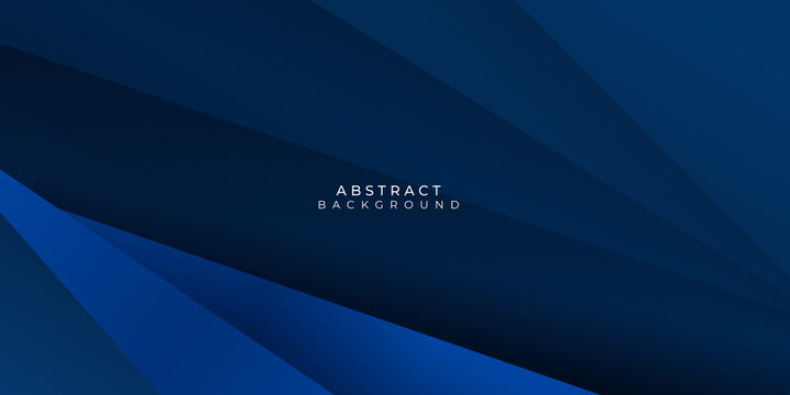 Modern blue background with straight triangle light blue element shapes for presentation design.