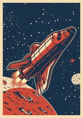 Wall Mural - colorful space poster