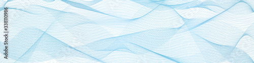 Fotografía abstract blue wave lines on white background
