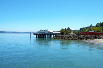 Tacoma. Pier view. WA from long drive via Ruston Way. 