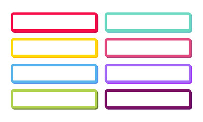 Poster - Set of 3D colored web buttons. Design Templates. Vector