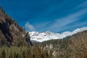 Wall Mural - mountain landscape with clouds