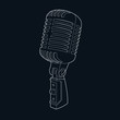 Black and white illustration of microphone