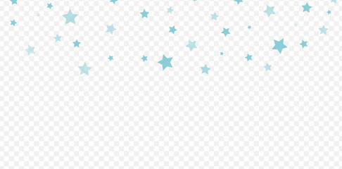 Wall Mural - Confetti star light blue transparent background