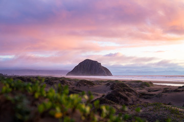 View of beach during sunrise