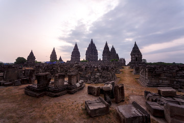 Prambanan temple complex in Java, Indonesia