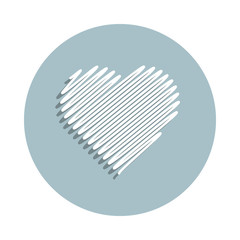 Poster - Heart line badge icon. Simple glyph, flat vector of heart icons for ui and ux, website or mobile application