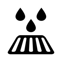 Drain System Icon On White Backgrounds