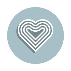 Poster - Heart outline badge icon. Simple glyph, flat vector of heart icons for ui and ux, website or mobile application