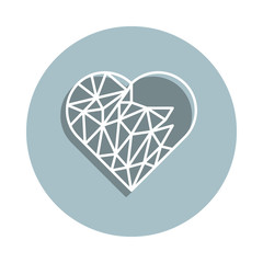 Poster - Heart outline badge icon. Simple glyph, flat vector of heart icons for ui and ux, website or mobile application