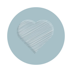 Poster - Heart lines badge icon. Simple glyph, flat vector of heart icons for ui and ux, website or mobile application